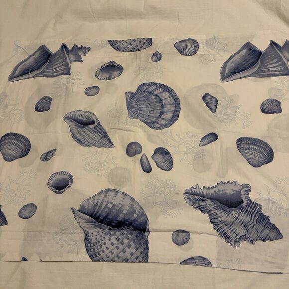 Unbranded Other - Tropical Sea Shell White Blue Beach Ellison 24 X 31” Set Of 2  100% Cotton
